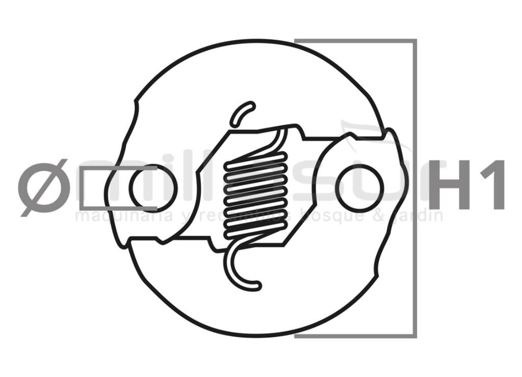 EMBRAGUE STIHL FS240 FS260 FS360 FS410 FS460 D546HXP - foto 1