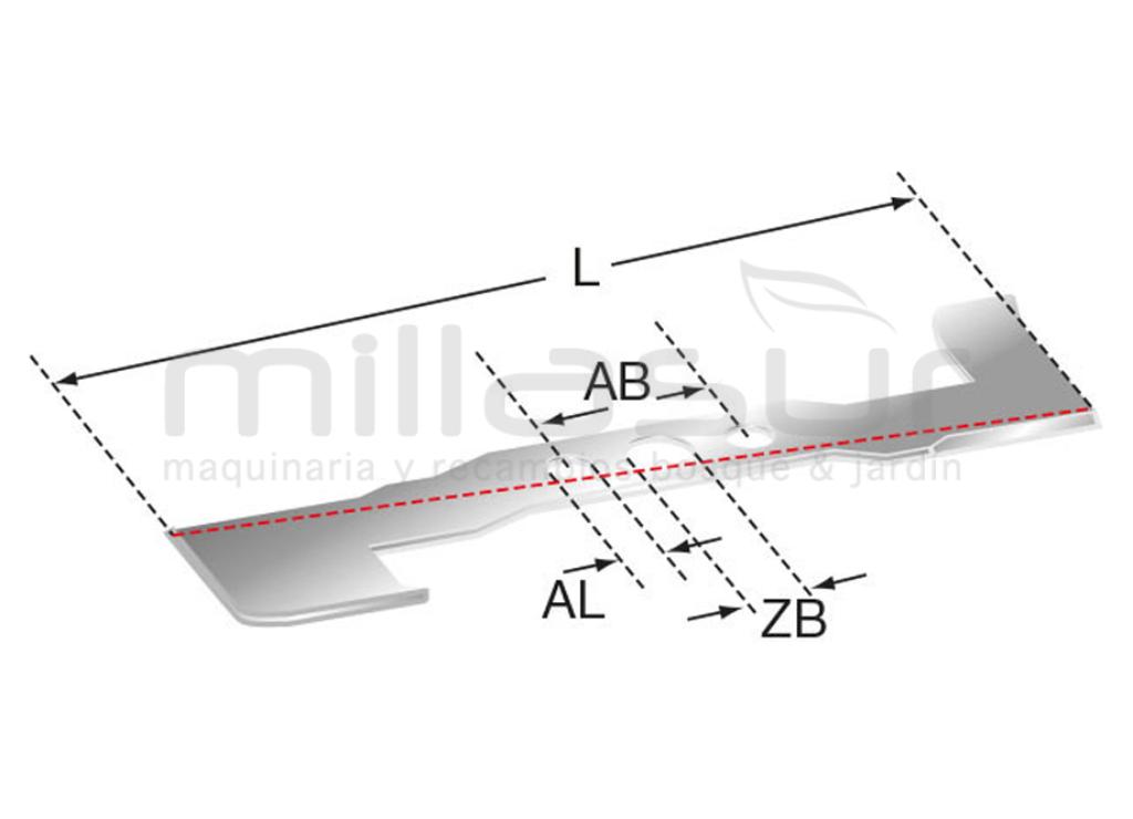 CUCHILLA VIKING MT640-680 IZQ (51,8 cm) - foto 1