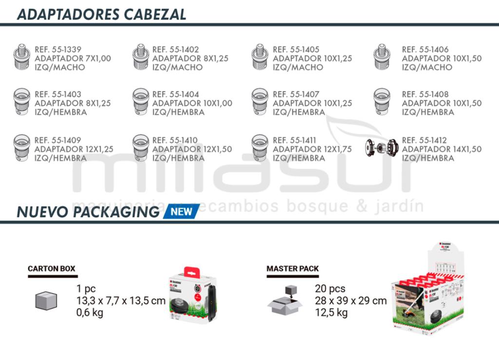 Cabezal universal carga rapida reforzado TAP N GO 130mm + 2 adaptadores