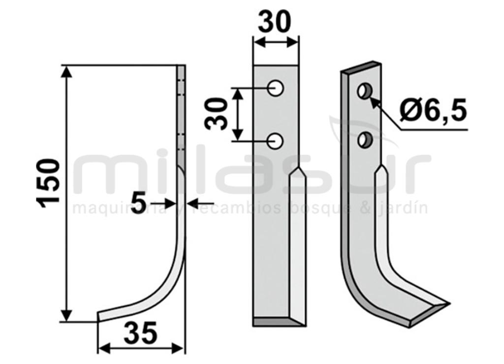 CUCHILLA MOTOAZADA E6  HOLDER - foto 1