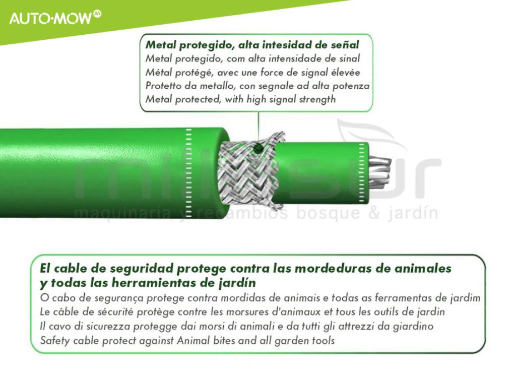 BOBINA CABLE PERIMETRO ROBOT CORTAC. AUTO-MOW 500M - 3,6mm ARMADO - foto 3