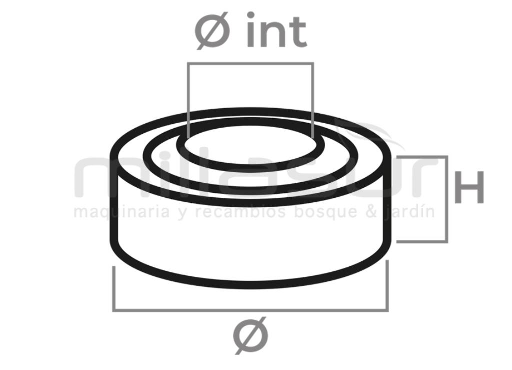 RODAMIENTO 6000-2RS ( 10 x 26 x 8 mm. ) - foto 1