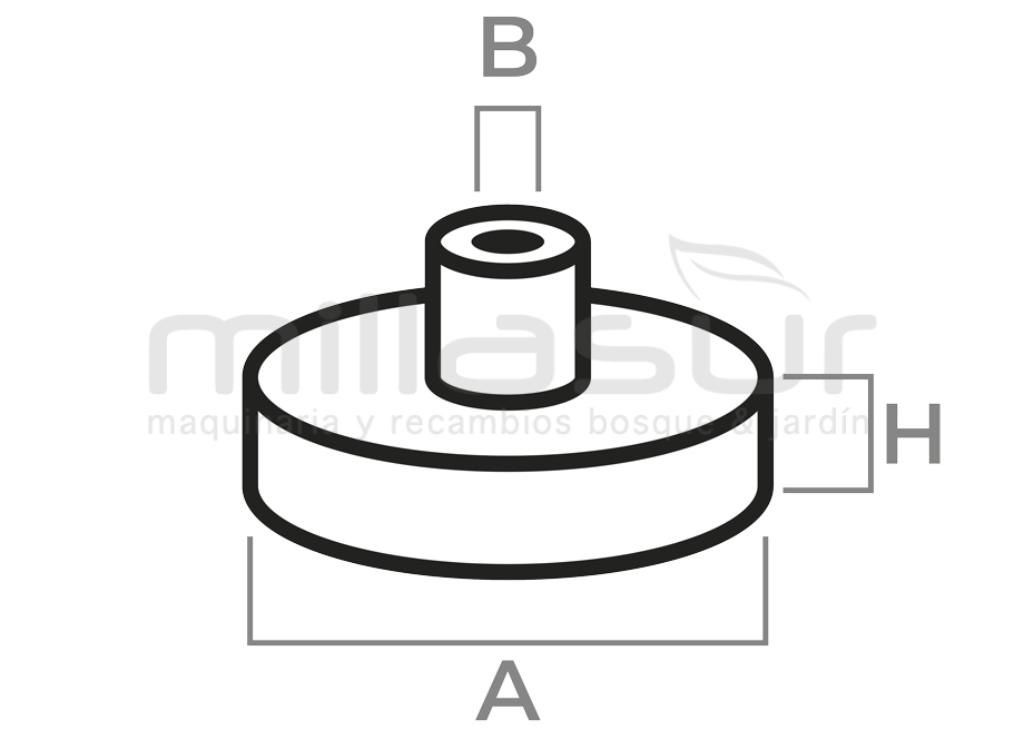 CAMPANA EMBRAGUE PIÑÓN FIJO 3/8"BP  -  HUSQV. 136, 137, 141, 142, 235, 236, 240 - foto 1