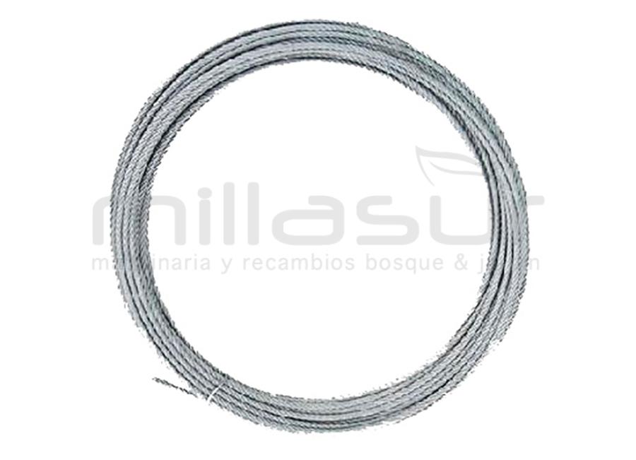 ROLLO CABLE TRENZADO TIPO EMBRAGUE 2 mm X 25 m. (19 ALAMBRES)