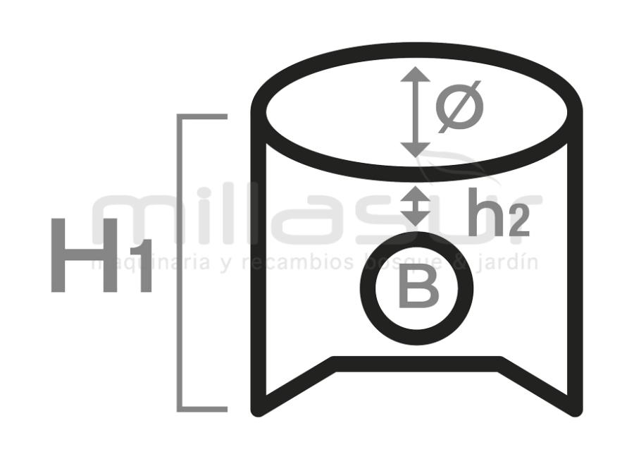 PISTON COMPLETO HONDA GX110 (57mm)